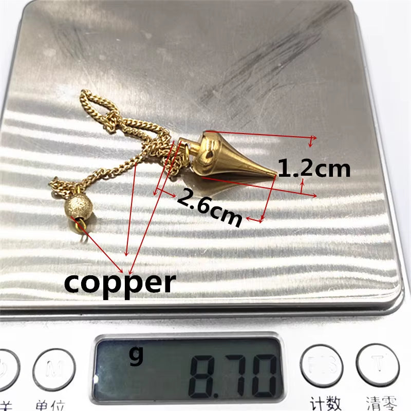Reiki Symbols Metal Spirit Divination Frequency Modulation Solid Brass Men Women Lucky Hand Spirit Swing Chain Spirit Pendulum