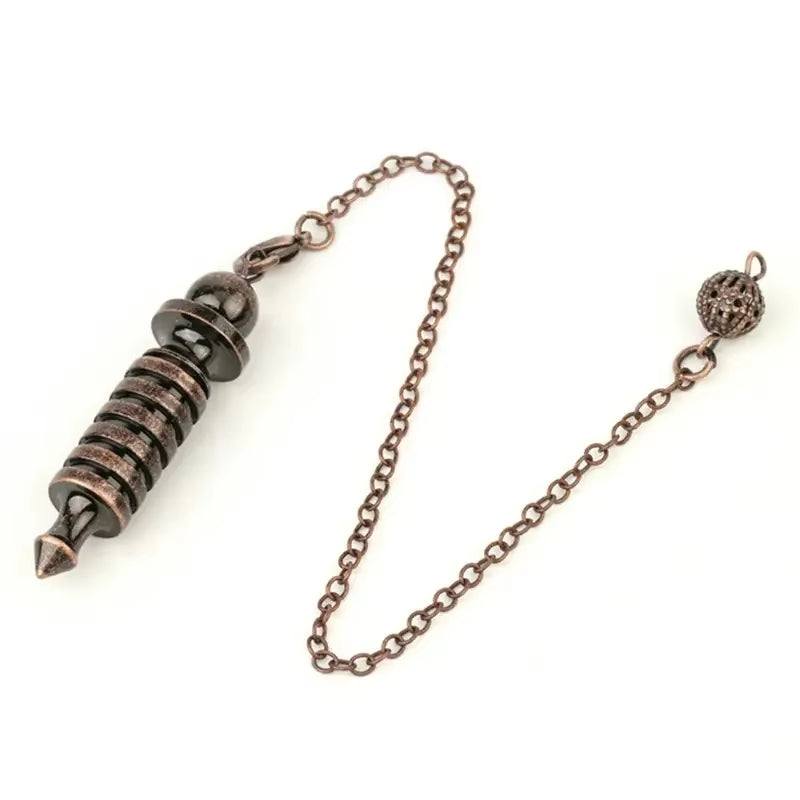 Copper Metal Pendulum for Dowsing Divination Energy Work Meditation Scrying Witchcraft Pendulums Tool Spiritual Pendulos X092