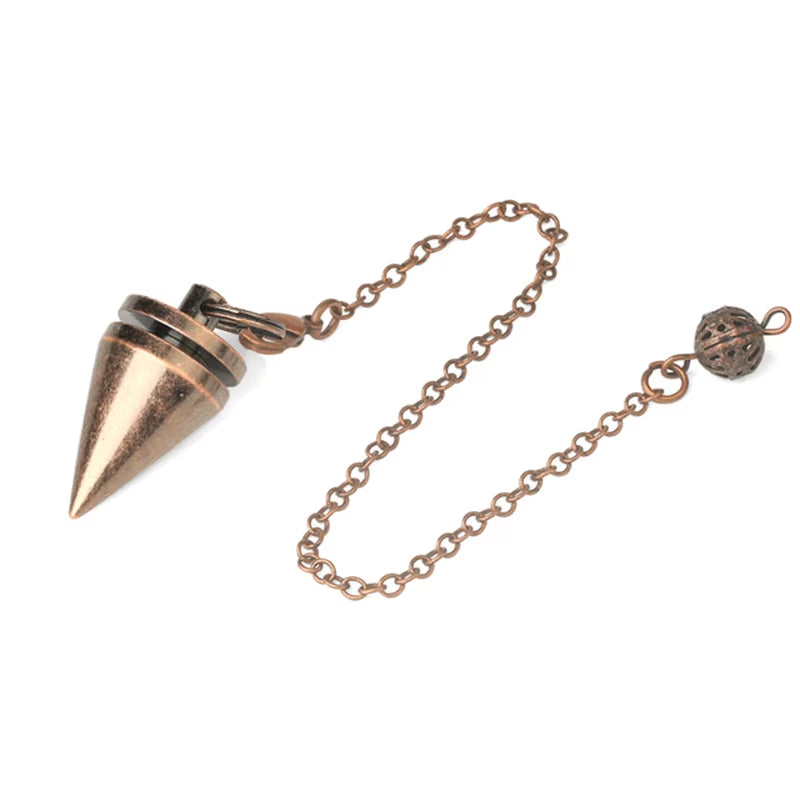 Copper Metal Pendulum for Dowsing Divination Energy Work Meditation Scrying Witchcraft Pendulums Tool Spiritual Pendulos X092