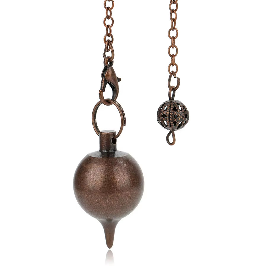 Copper Metal Pendulum for Dowsing Divination Energy Work Meditation Scrying Witchcraft Pendulums Tool Spiritual Pendulos X092