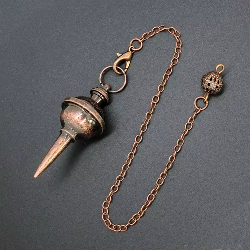 Copper Metal Pendulum for Dowsing Divination Energy Work Meditation Scrying Witchcraft Pendulums Tool Spiritual Pendulos X092