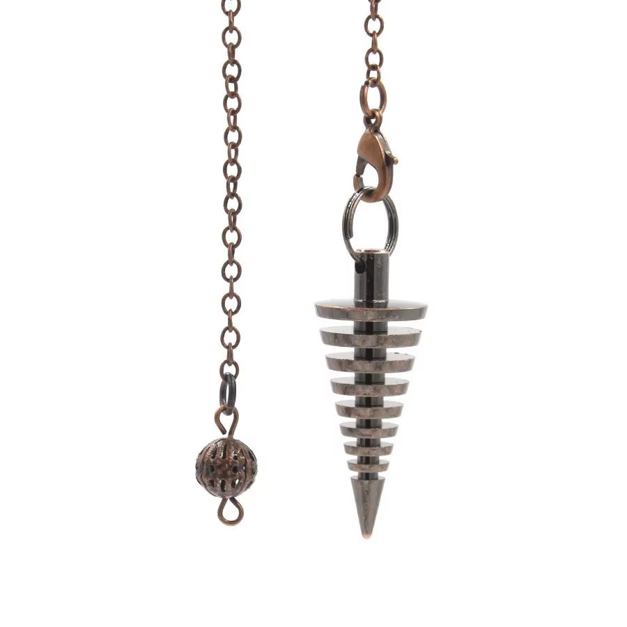 Copper Metal Pendulum for Dowsing Divination Energy Work Meditation Scrying Witchcraft Pendulums Tool Spiritual Pendulos X092