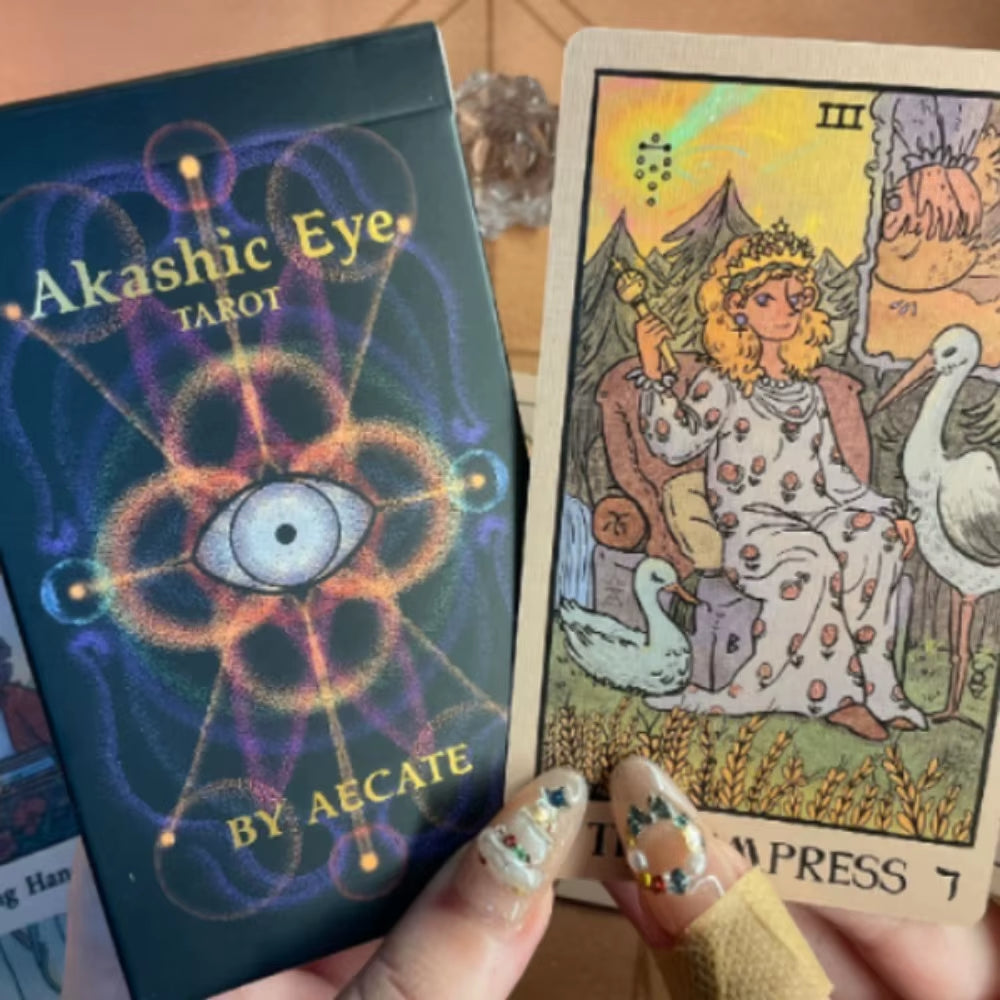 Akashic Eye Tarot 78 Pcs Tarot Cards with Reversed Images 12*7Cm Indie Deck