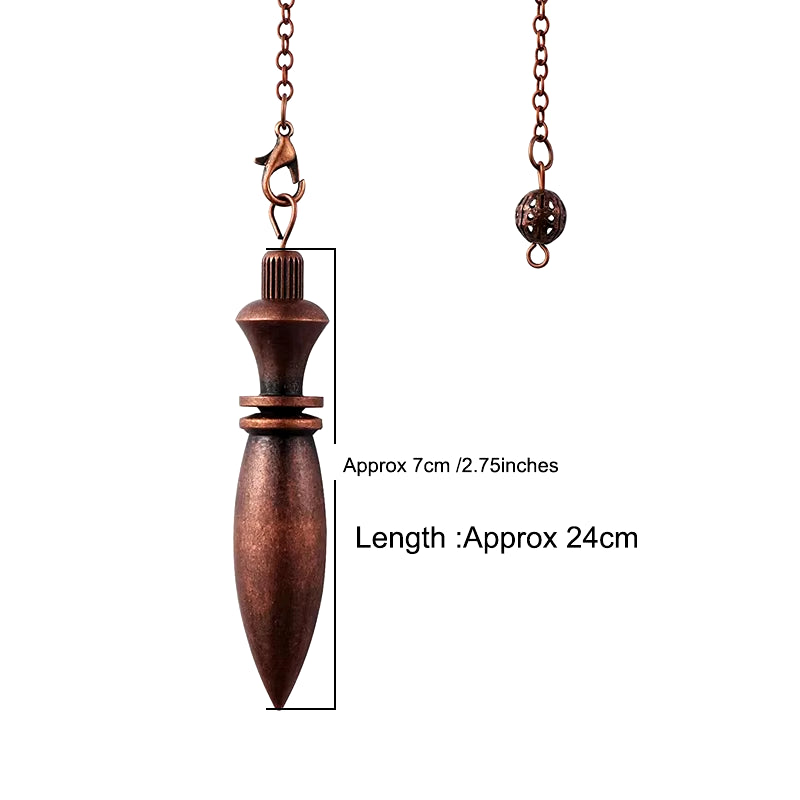 Copper Metal Pendulum for Dowsing Divination Energy Work Meditation Scrying Witchcraft Pendulums Tool Spiritual Pendulos X092