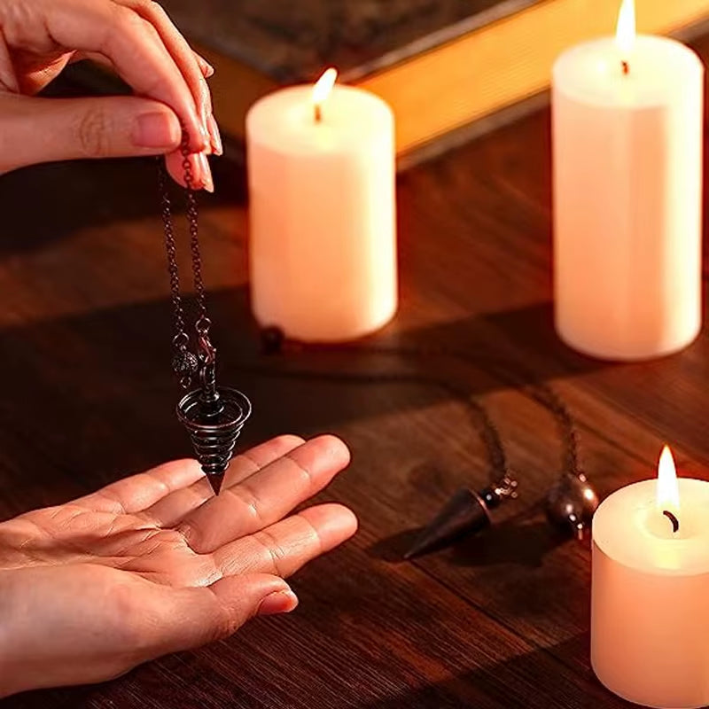 Copper Metal Pendulum for Dowsing Divination Energy Work Meditation Scrying Witchcraft Pendulums Tool Spiritual Pendulos X092