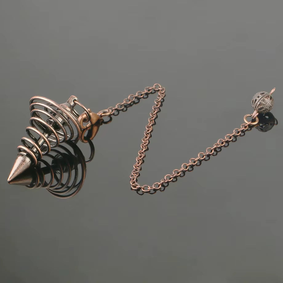 Copper Metal Pendulum for Dowsing Divination Energy Work Meditation Scrying Witchcraft Pendulums Tool Spiritual Pendulos X092