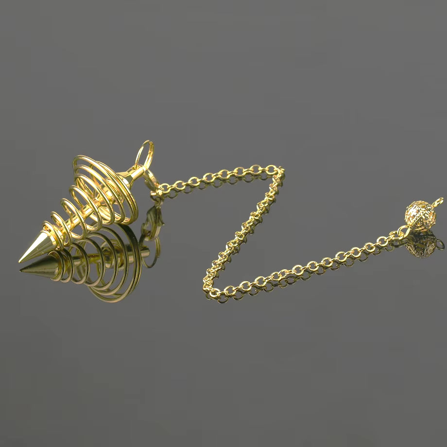 Copper Metal Pendulum for Dowsing Divination Energy Work Meditation Scrying Witchcraft Pendulums Tool Spiritual Pendulos X092