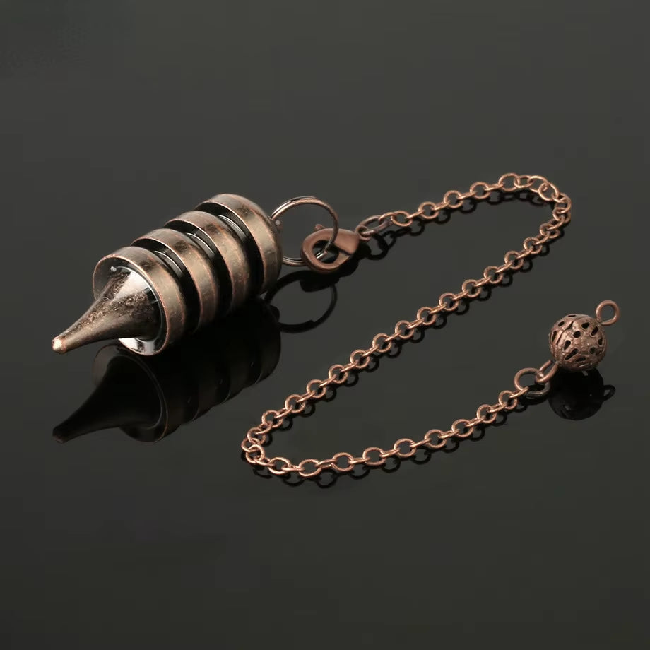Copper Metal Pendulum for Dowsing Divination Energy Work Meditation Scrying Witchcraft Pendulums Tool Spiritual Pendulos X092
