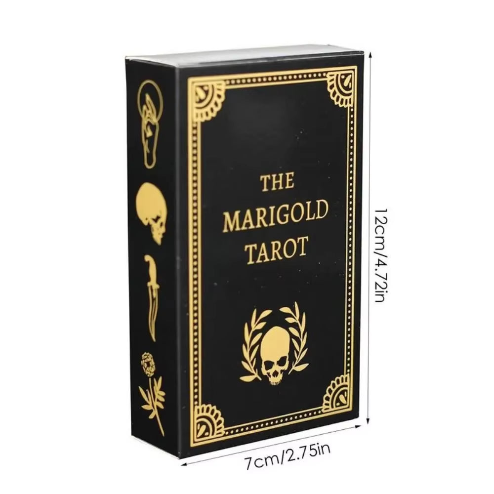 12*7Cm the Marigold Tarot Fortune Telling Divination Oracle Card Family Gathering Chess Game Leisure Table Game Entertainment