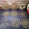 Wooden Flower of Life Christmas Ornaments, Sacred Geometry Ornaments Home Decoration, Wood Sign Wall Art Seed of Life Coaster