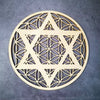 Wooden Flower of Life Christmas Ornaments, Sacred Geometry Ornaments Home Decoration, Wood Sign Wall Art Seed of Life Coaster