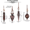 Copper Metal Pendulum for Dowsing Divination Energy Work Meditation Scrying Witchcraft Pendulums Tool Spiritual Pendulos X092