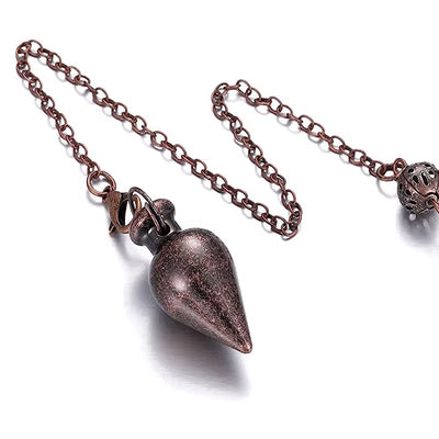 Copper Metal Pendulum for Dowsing Divination Energy Work Meditation Scrying Witchcraft Pendulums Tool Spiritual Pendulos X092