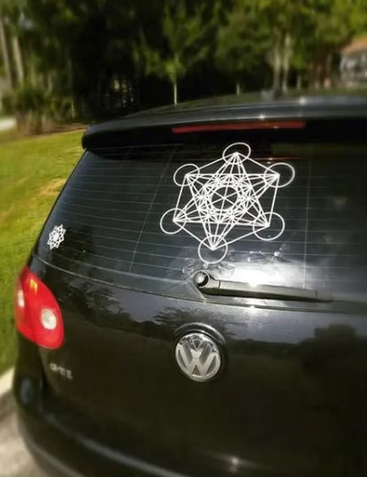 Metatron'S Cube Sacred Geometry Vinyl Sticker Car Decal Wall Decal Alchemy Mandala Zen Boho Trippy Hippy Universe Deco MT28