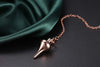 Copper Metal Dowsing Pendulum Spiritual Healing Pendulum for Divination Scrying Dowser Wicca Positive Energy,Rose Gold