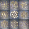 Wooden Flower of Life Christmas Ornaments, Sacred Geometry Ornaments Home Decoration, Wood Sign Wall Art Seed of Life Coaster