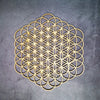 Wooden Flower of Life Christmas Ornaments, Sacred Geometry Ornaments Home Decoration, Wood Sign Wall Art Seed of Life Coaster