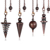 Copper Metal Pendulum for Dowsing Divination Energy Work Meditation Scrying Witchcraft Pendulums Tool Spiritual Pendulos X092