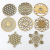 Chakras Wall Decor Sacred Geometry Wall Art Set Lotus Flower of Life Crystal Grid Wooden Islamic Art Symbol Meditation Decor Yoga Spiritual Decor Housewarming Gift Pooja Items Hamsa Wall Decor (8 Pcs)