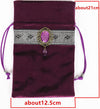 Tarot Cards Bag Tablecloth Table Altar Cloth Witchcraft Astrology Divination Non-Slip Mat Square 25.6 * 25.6 Inch (Purple)