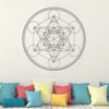 SACRED GEOMETRY Wall Decal Metatron'S Cube Alchemy Geometric Wall Vinyl Sticker Line Circle Mandala 3112