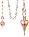 Copper Metal Dowsing Pendulum Spiritual Healing Pendulum for Divination Scrying Dowser Wicca Positive Energy,Rose Gold