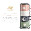 Stackable Ceramic Celestial Coffee Mug, 11 Fl Oz, 4-Pack