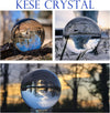 Crystal Blue Crystal Ball with Silver Crystal Ball Bracket and Gift Box for Decorative Ball, Photography Sphere, Lensball, Gazing Divination, Fortune Telling Ball (Blue, 60MM)
