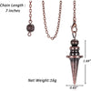Copper Metal Pendulum for Dowsing Divination Energy Work Meditation Scrying Witchcraft Pendulums Tool Spiritual Pendulos X092